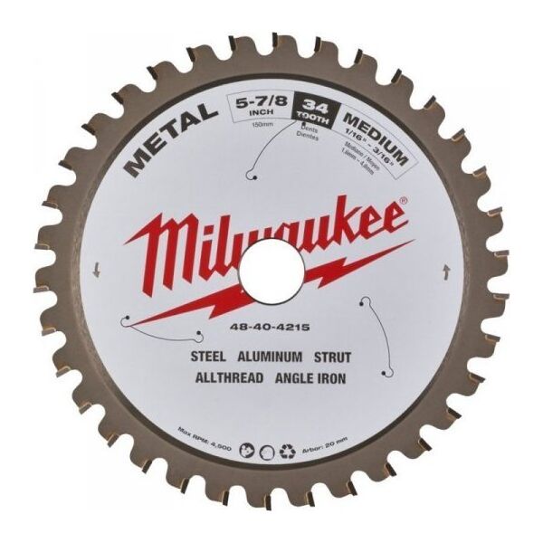 Milwaukee PIŁA TARCZOWA DO METALU 150*20*1.6/34