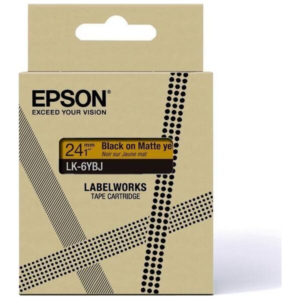 Epson Epson LabelWorks LK-6YBJ - Schwarz auf Mattgelb - Rolle (2,4 cm x 8 m) 1 Kassette(n) Hangebox - Bandkassette - fur LabelWorks LW-C610