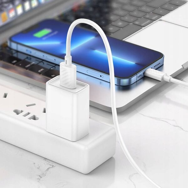 Kabel USB Hoco HOCO kabel USB A do Lightning 2,4A X88 1 m biały
