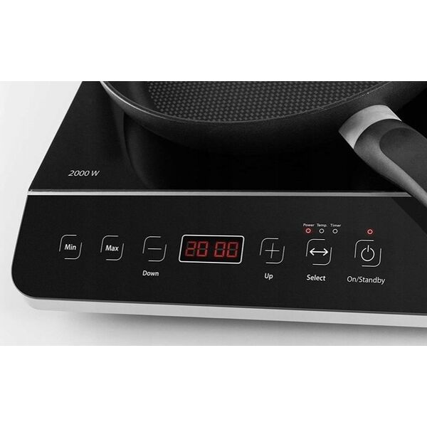Caso Caso | Hob | Touch 3500 | Induction | Number of burners/cooking zones 2 | Touch control | Timer | Juodas | Ekranas