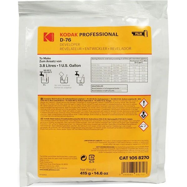 Kodak film developer D-76 3.8L (powder)