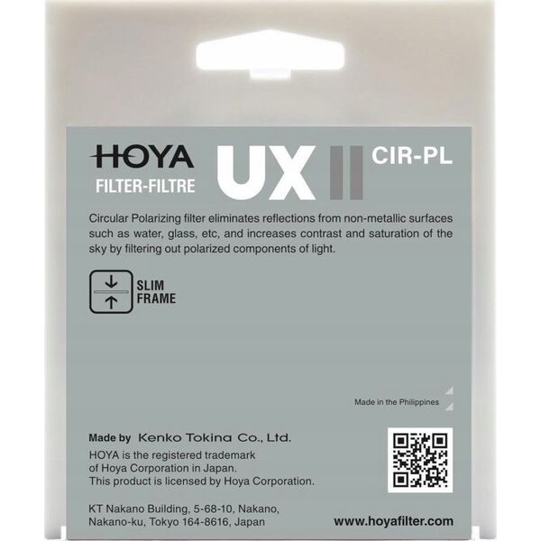 Hoya filter circular polarizer UX II 55mm