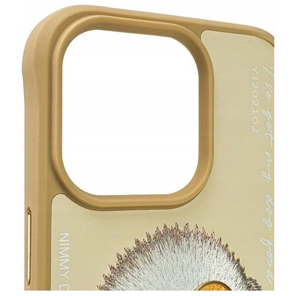 Nimmy iPhone 15 Pro 6.1" case khaki Glasses Cool Dog