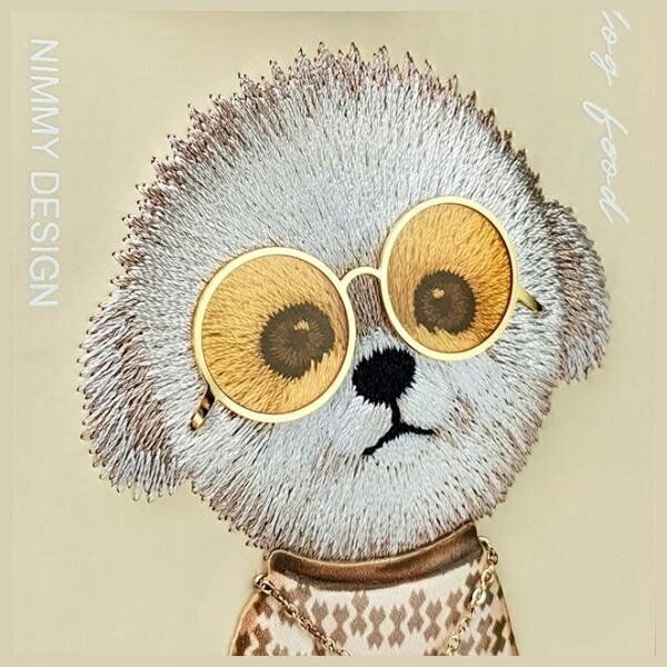 Nimmy iPhone 15 Pro 6.1" case khaki Glasses Cool Dog