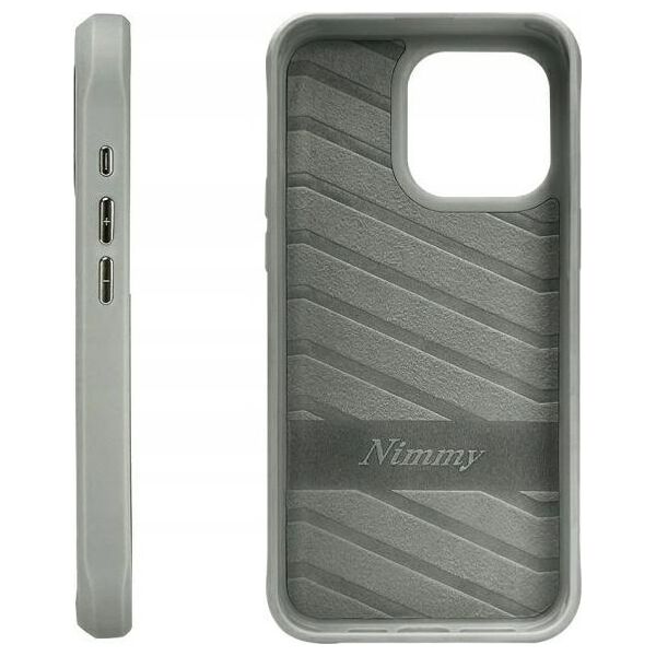 Nimmy iPhone 15 Pro 6.1" case gray/gray Glasses Cool Cat