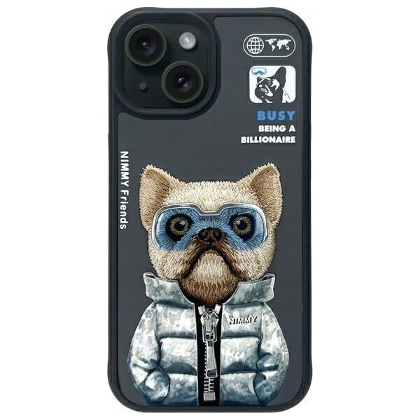 Nimmy iPhone 15 6.1" case black/black Cool&Cute 2.0 Dog
