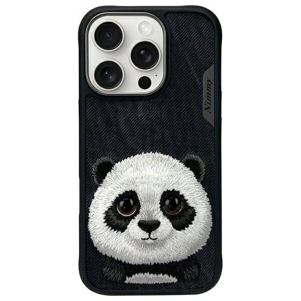 Nimmy case iPhone 16 Pro 6.3" black/black Big Eyed Pet 2.0 Panda