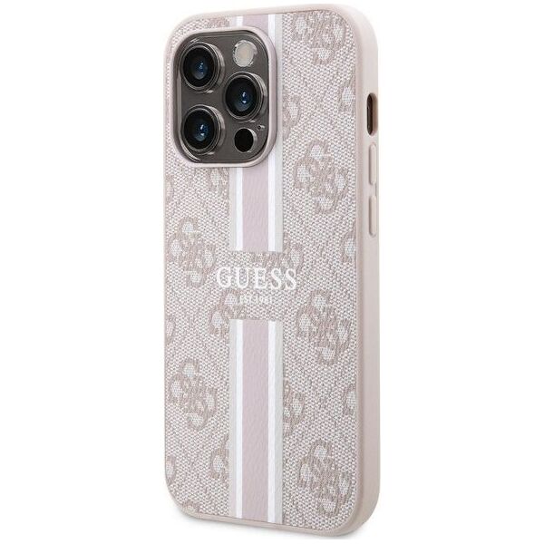 Guess Etui Guess GUHMP14XP4RPSP Apple iPhone 14 Pro Max różowy/pink hardcase 4G Printed Stripes MagSafe