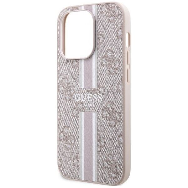 Guess Etui Guess GUHMP14XP4RPSP Apple iPhone 14 Pro Max różowy/pink hardcase 4G Printed Stripes MagSafe