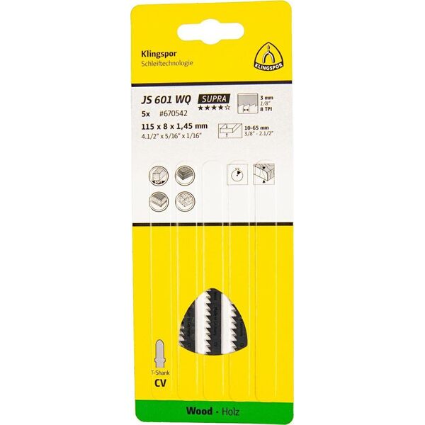 Klingspor KLINGSPOR ΛΑΜΑ ΣΕΓΑΣ 115x8x1,45mm JS 601 WQ /5 τεμ. 14046409 4014855939688