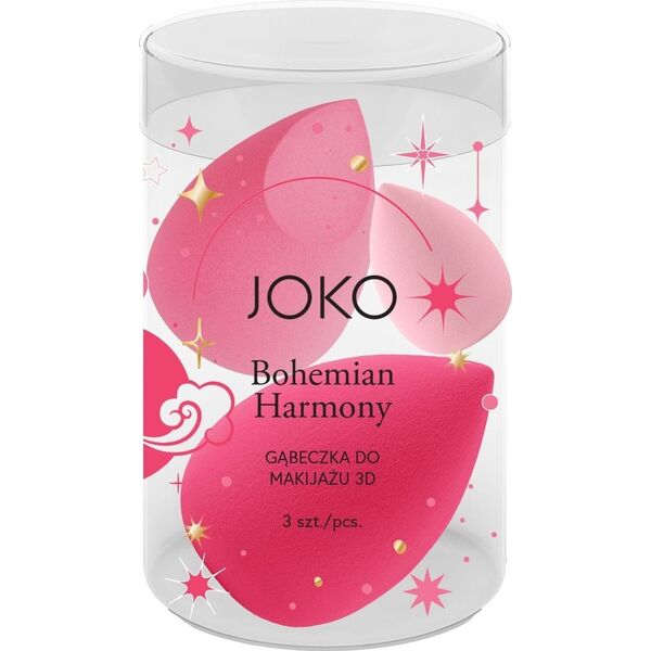 Joko JOKO Gąbeczka do makijażu 3D Bohemian Harmony 1op.-3szt