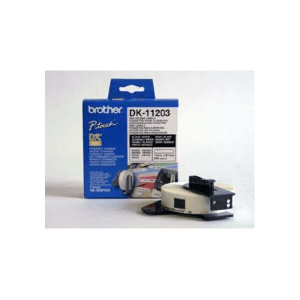 Brother Etykiety papierowe 17mm x 87mm, biała, 300 szt. (DK11203)