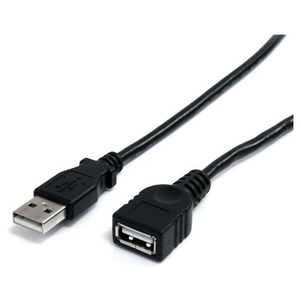 Kabel USB StarTech USB-A - USB-A 1.8 m Czarny (USBEXTAA6BK)