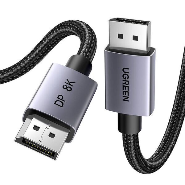 DisplayPort 1.4 cable 1m 8K 60Hz 32.4Gbps UGREEN DP120 black 6941876229031