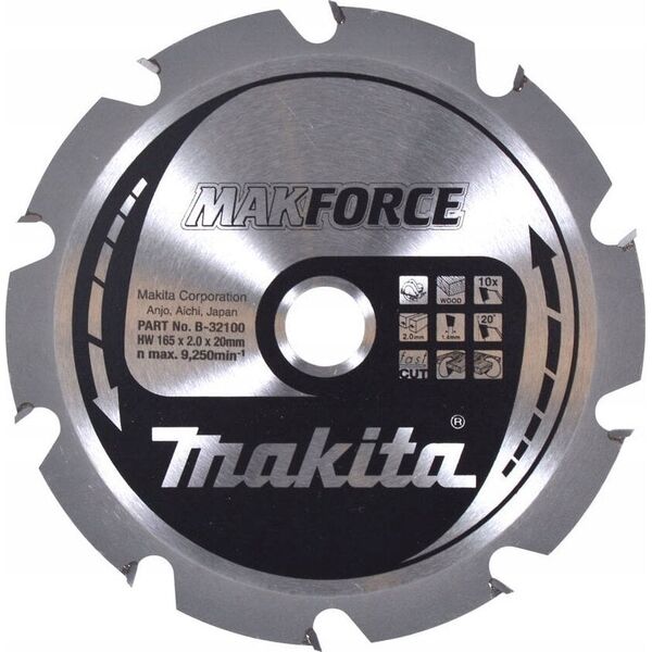Makita MAKITA ΔΙΚΥΛΛΟ ΠΡΙΟΝΙ 165x20x10z MAKFORCE WOOD 14215231 88381420914