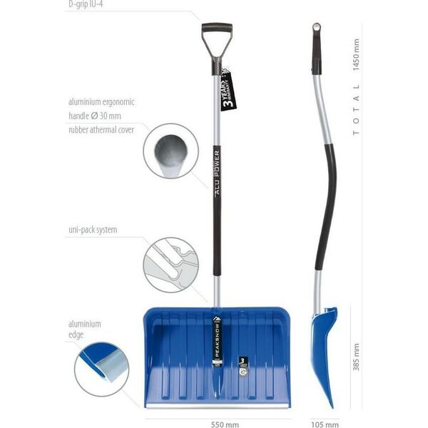 Prosperplast Łopata do śniegu IL3TBE-B333