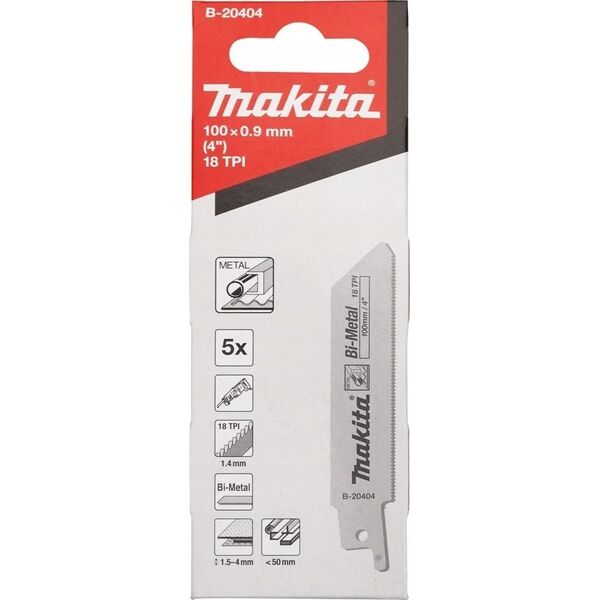 Makita MAKITA RECIMER SAW LADE BIM 100x0,9mm / 5 τεμ. ΜΕΤΑΛΛΟ (1,5-4,0mm) 13990158 88381375993