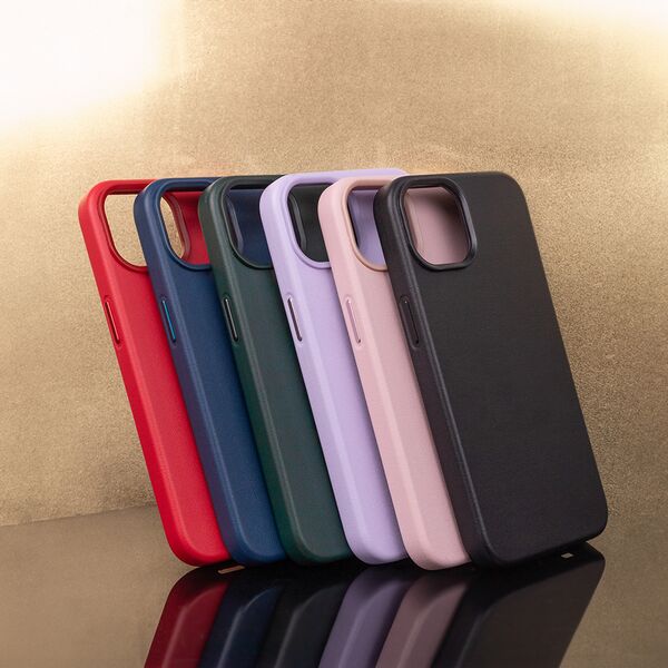 Mag Leather case for iPhone 16 6,1&quot; dark blue 5906961924650