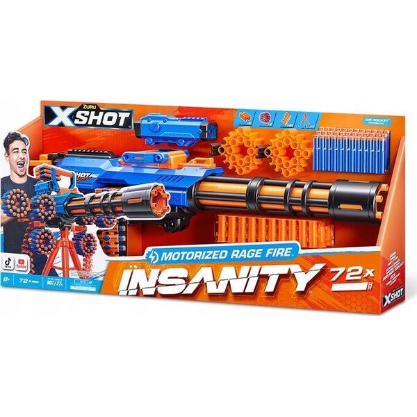 XShot Miotacz Insanity 72X Motorized Rage Fire