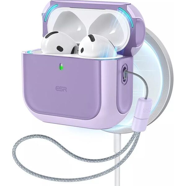 ESR Etui ESR Orbit Halolock MagSafe na Apple AirPods 4 - fioletowe
