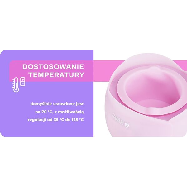 Podgrzewacz wosku iWax flower 40W 450ml różowy