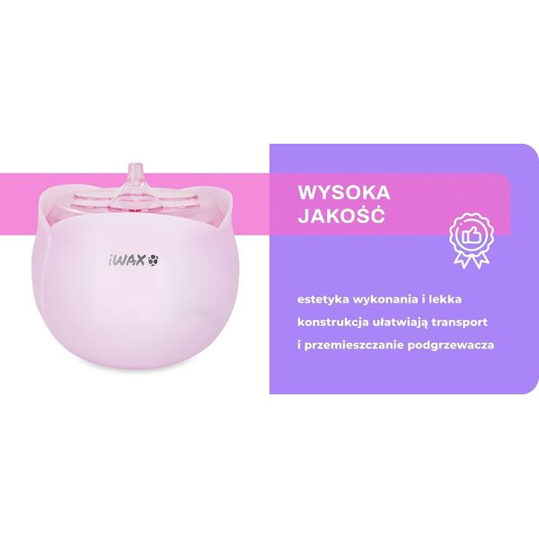 Podgrzewacz wosku iWax flower 40W 450ml różowy