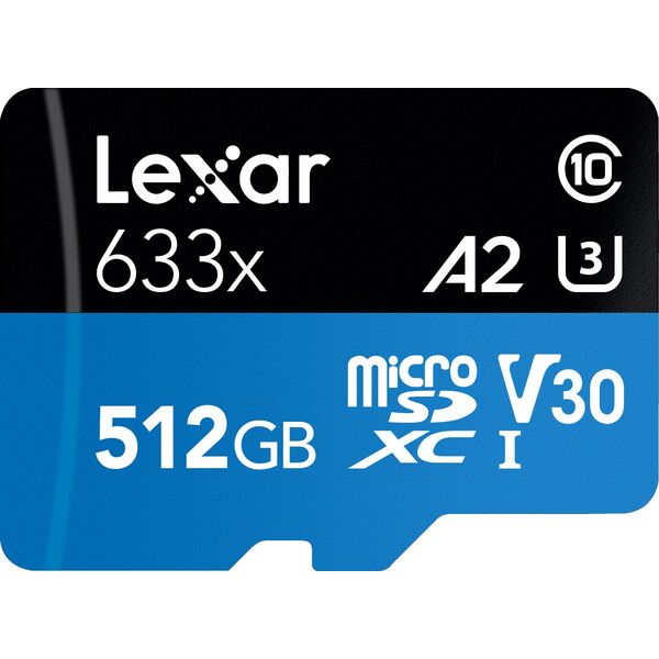 Karta Lexar 633x MicroSDXC 512 GB Class 10 UHS-I/U3 A2 V30 (LSDMI512BB633A)