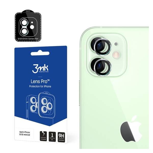 Tempered Glass for Camera IPHONE 11 / 12 / 12 MINI 3MK Lens Protection Pro silver 5903108452397