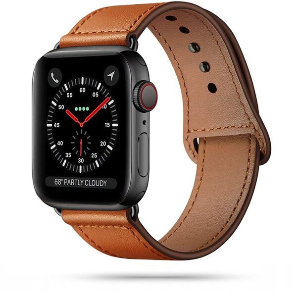 Belt Tech-Protect Leatherfit Apple Watch 4/5/6/7/SE/8/9/Ultra 44/45/49mm Brown