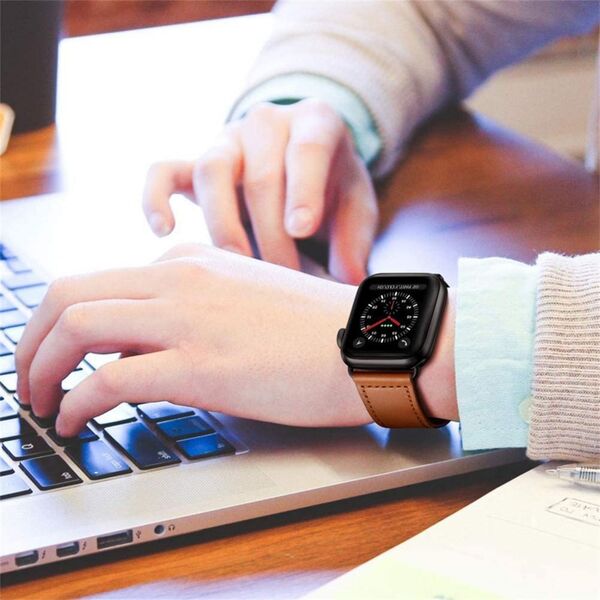Belt Tech-Protect Leatherfit Apple Watch 4/5/6/7/SE/8/9/Ultra 44/45/49mm Brown
