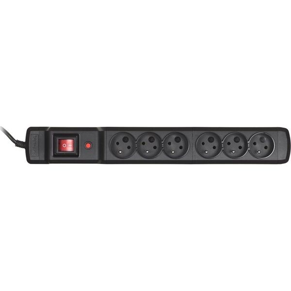 Listwa zasilająca Activejet Combo przeciwprzepięciowa 6 gniazd 1.5 m czarna
