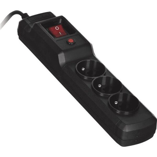 Listwa zasilająca Activejet Combo przeciwprzepięciowa 3 gniazd 3 m czarna