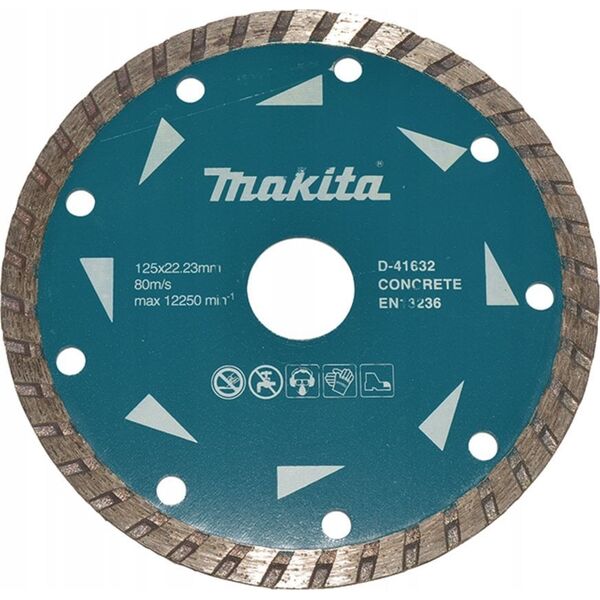 Makita MAKITA DIAMOND DISC 125x22,23mm TURBO (ΞΗΡΟ) ΣΚΥΡΟΔΕΜΑ 13990250 88381404457