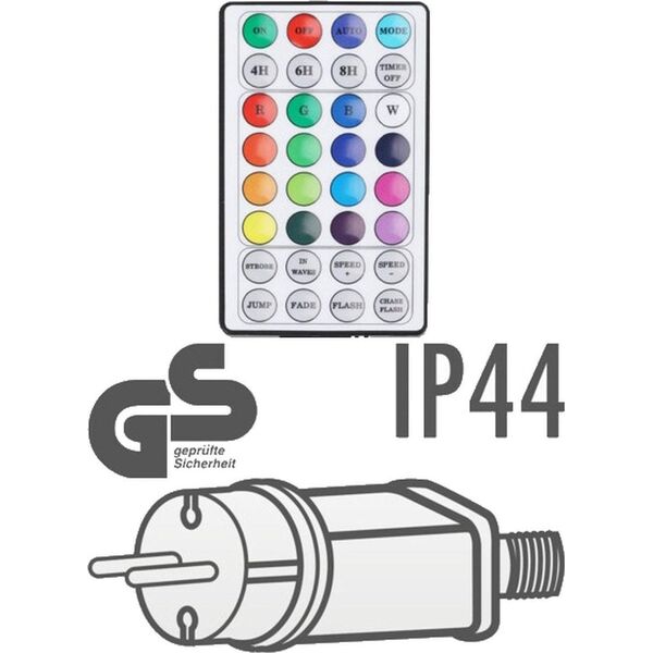 LAMPKI CHOINKOWE KURTYNA ŚWIETLNA ZEW/WEW 144 LED 120X120CM Z PILOTEM CIEPŁY BIAŁY