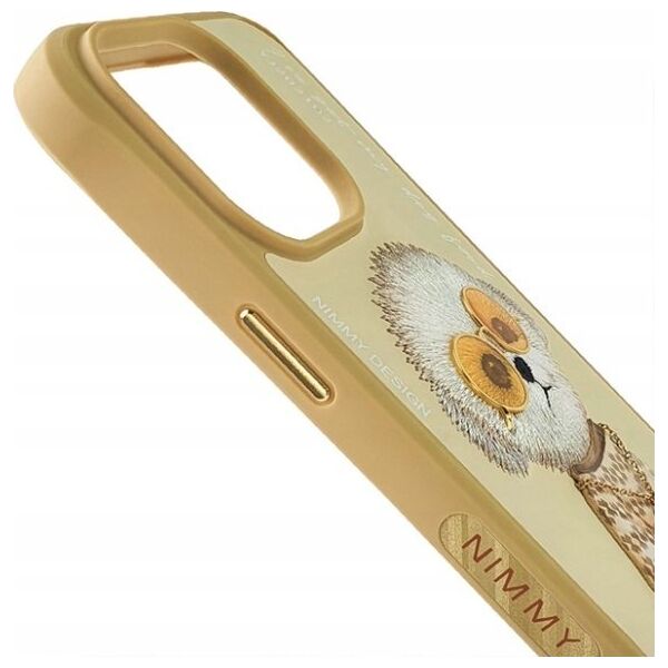 Nimmy iPhone 15 Pro Max 6.7" case khaki Glasses Cool Dog