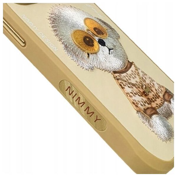 Nimmy iPhone 15 Pro Max 6.7" case khaki Glasses Cool Dog
