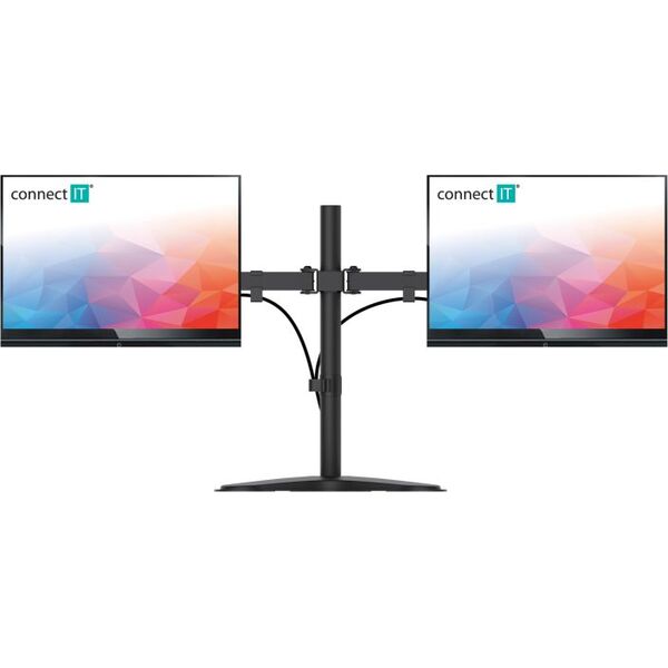 Connect IT Stojak biurkowy na 2 monitory 13" - 32" (CMF-3204-BK)