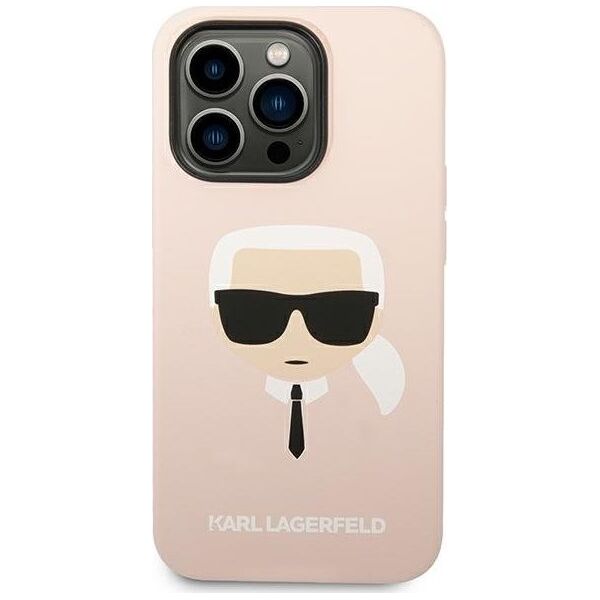 Karl Lagerfeld Karl Lagerfeld KLHCP14XSLKHLP iPhone 14 Pro Max 6,7" hardcase różowy/pink Silicone Karl`s Head NoSize