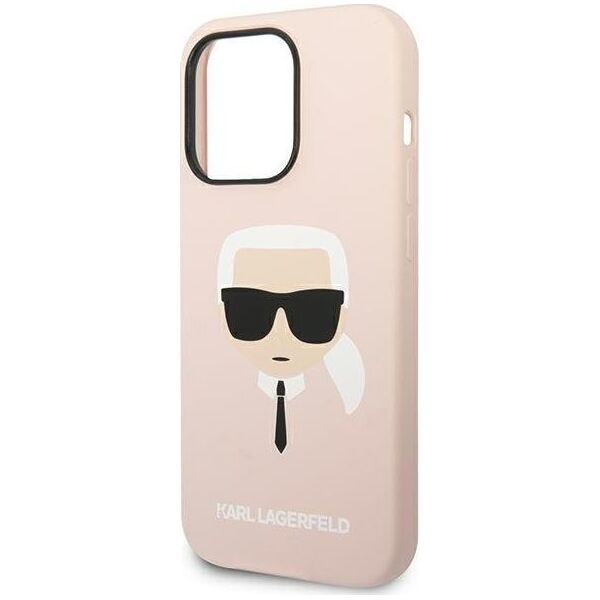 Karl Lagerfeld Karl Lagerfeld KLHCP14XSLKHLP iPhone 14 Pro Max 6,7" hardcase różowy/pink Silicone Karl`s Head NoSize
