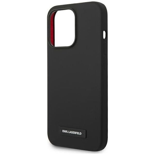 Karl Lagerfeld Karl Lagerfeld KLHMP14XSLMP1K iPhone 14 Pro Max 6,7" hardcase czarny/black Silicone Plaque Magsafe NoSize