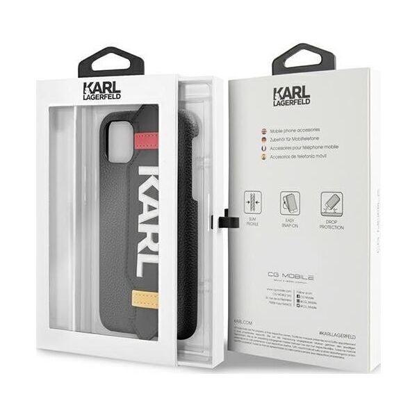 Karl Lagerfeld Etui Karl Lagerfeld KLHCN58HDAWBK Apple iPhone 11 Pro hardcase czarny/black Strap