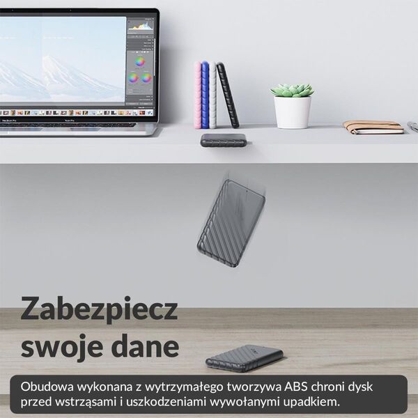 Kieszeń Orico Obudowa dysku 2,5" USB-C 3.1 6Gbps czarna