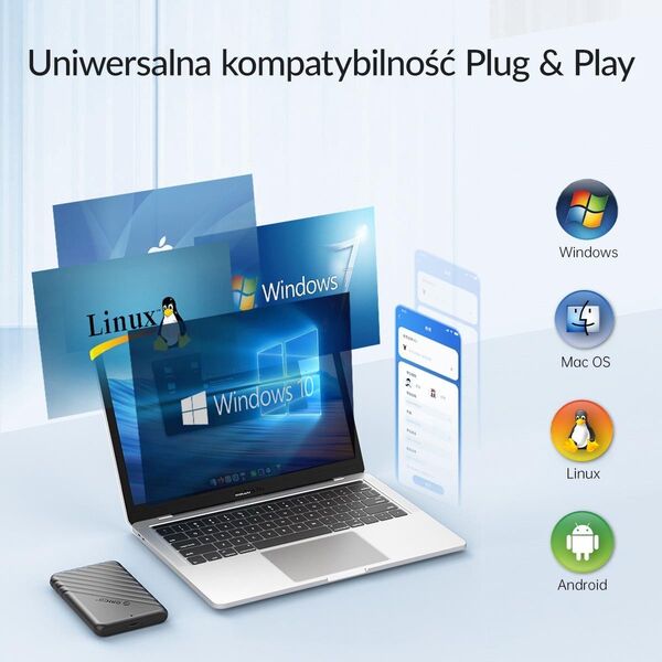 Kieszeń Orico Obudowa dysku 2,5" USB-C 3.1 6Gbps czarna