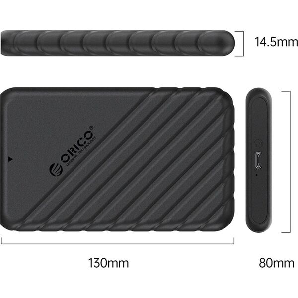 Kieszeń Orico Obudowa dysku 2,5" USB-C 3.1 6Gbps czarna