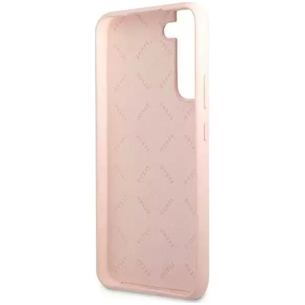 Guess Etui Guess GUHCS23SLSLMGPP do Samsung Galaxy S23 S911 różowy/pink hardcase Silicone Script Metal Logo