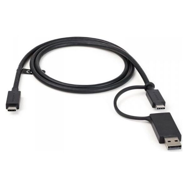 Kabel USB StarTech USB-A + USB-C - USB-C 1 m Czarny (USBCCADP)