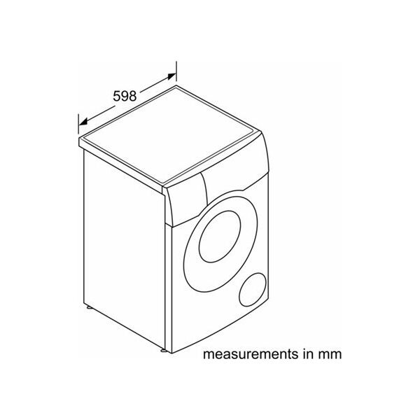 Pralko-suszarka Bosch Bosch | Washing Machine with Dryer | WNC254A0SN | Energy efficiency class D | Front loading | Washing capacity 10.5 kg | 1400 RPM | Depth 62 cm | Width 60 cm | Display | LED | Drying system | Drying capacity 6 kg | Steam function | W