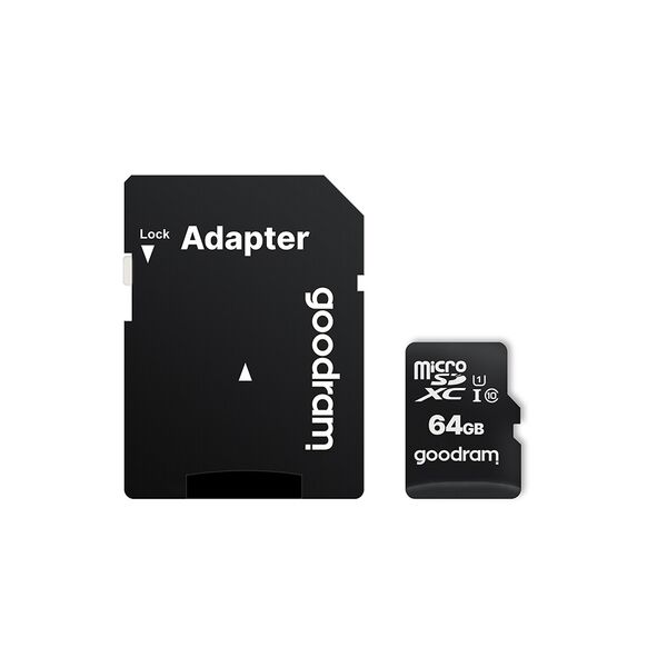 GoodRam memory card 64GB microSDXC cl. 10 UHS-I 30 / 15 MB/s + adapter 5908267930151