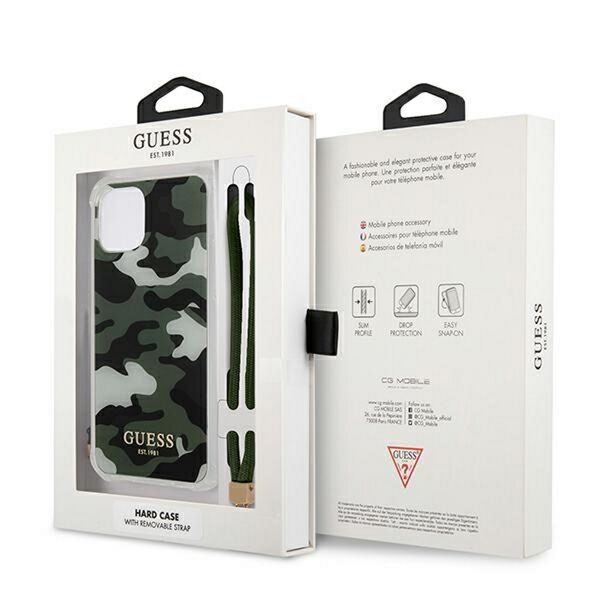 Guess case for iPhone 12 Pro Max 6,7&quot; GUHCP12LKSARKA khaki hard case Camo Collection 3666339004101