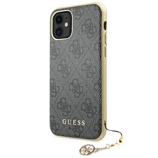 Guess case for iPhone 11 GUHCN61GF4GGR gray hard case 4G Charms Collection 3666339016333
